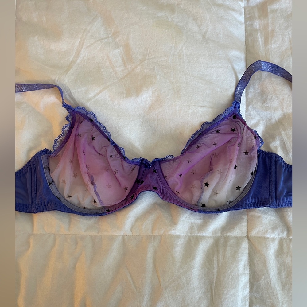 savage x fenty violet starry mesh bralette